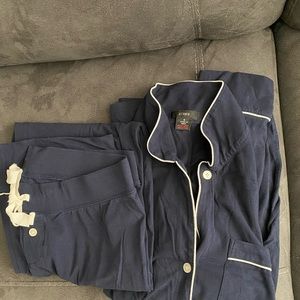 Jcrew dreamy navy blue pajama set